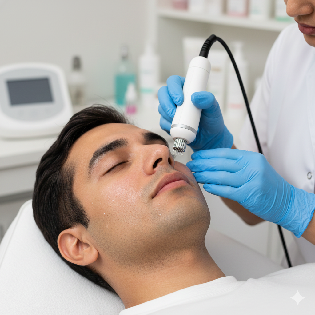 Microneedling collagen therapy for scars and wrinkles